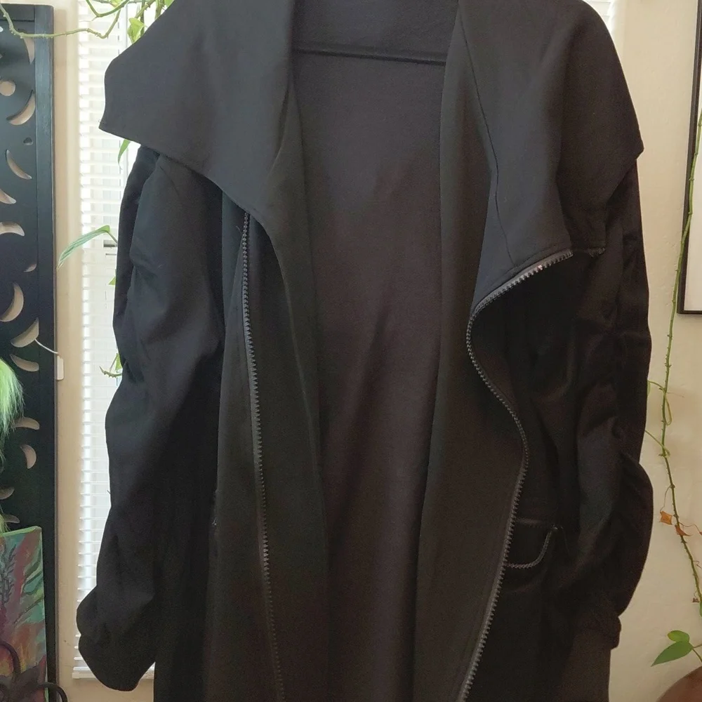 FOXBLOOD 3X WREN ASYMMETRICAL FLEECE CARDIGAN BLACK - Picture 7 of 9